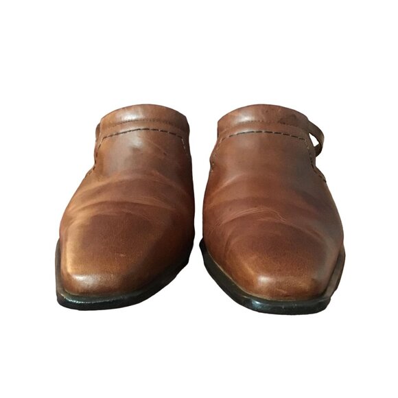 Matisse Mules Womens Size 8 M Brown Leather Block Heel Clogs - Picture 8 of 12